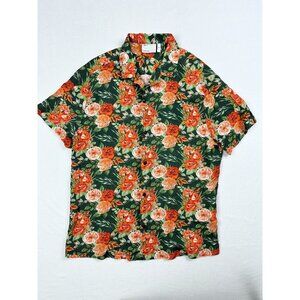 ASOS Camp Collar Hawaiin Shirt Size XS Flowers Spread Collar Loose‎ Fit